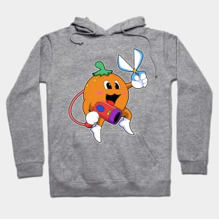 Orange as Hairdresser with Scissors & Hair dryer Hoodie